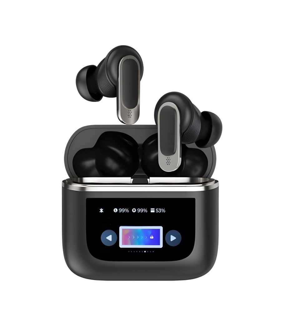 Bluetooth 5.3 Kopfhörer Kabellos – In-Ear Headset mit 6 Mikrofonen, ENC Geräuschunterdrückung, 40H Wiedergabe, IPX5 Wasserdicht, LCD Ladebox