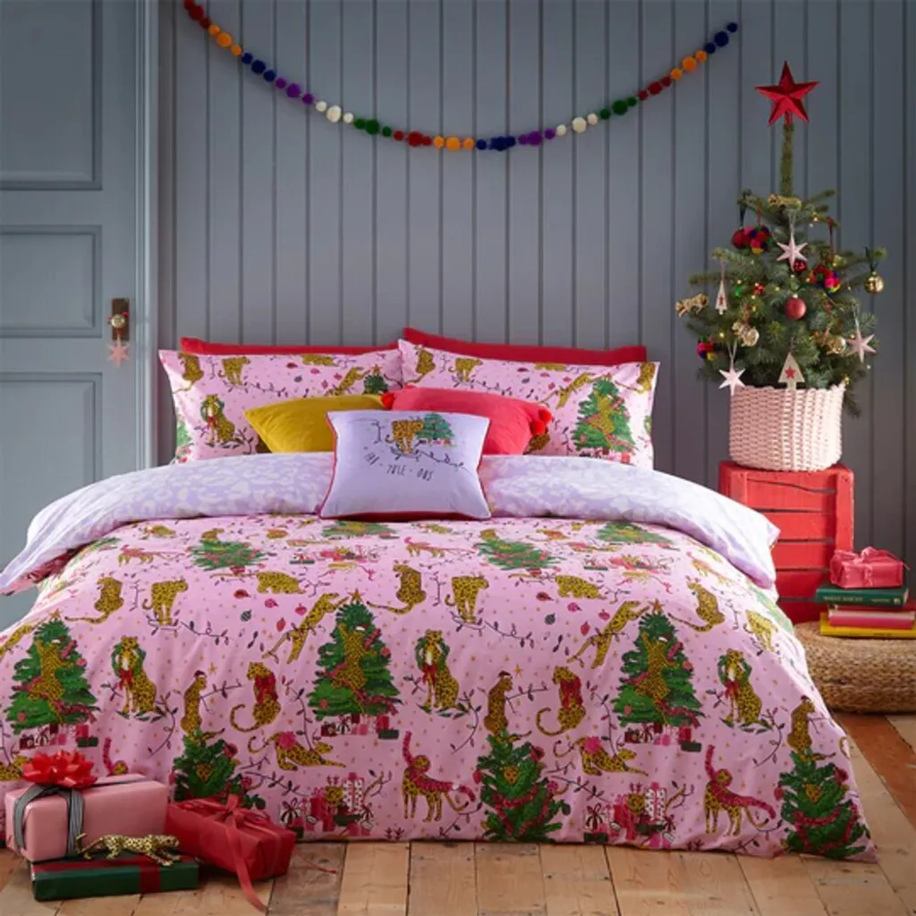 Parure de Lit Purrfect Furn Superking : Fini le Linge de Noël Terne