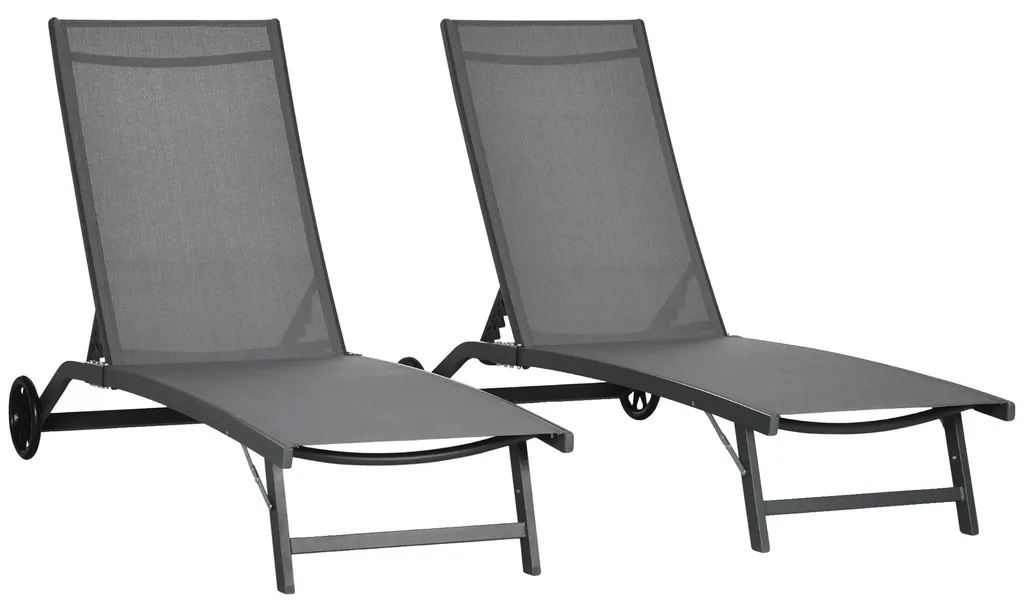 Chaise longue gris foncé extérieur ergonomique : finis les maux de dos