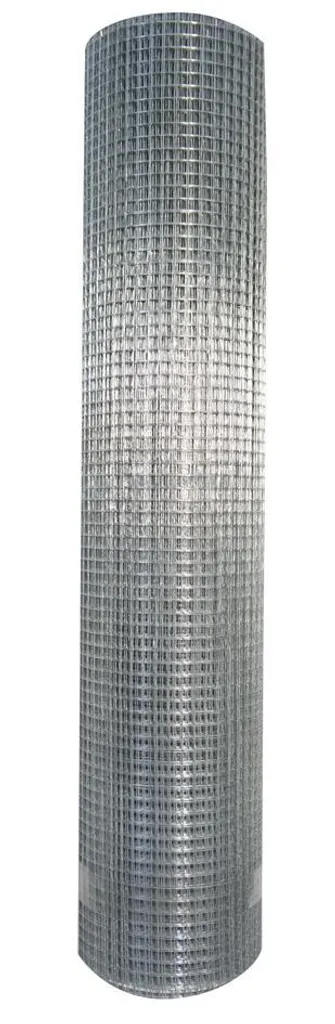 Grillage à maille carrée en acier galvanisé de 1x25m pour enclos de jardin