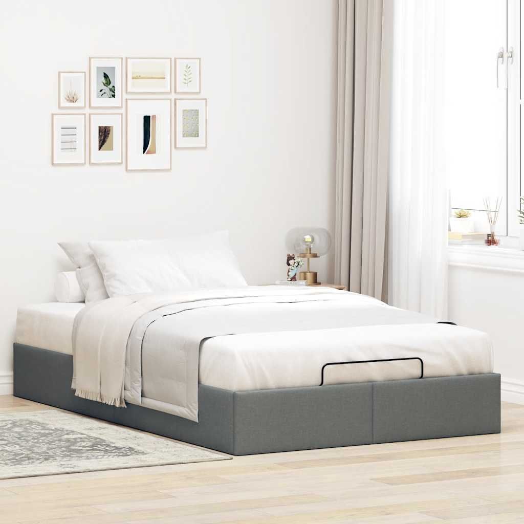 "2026 Promotion" Ottoman-Bett Schlafzimmer - ohne Matratze - Dunkelgrau - 120x200 cm - Stoff - Polsterbett CC16957