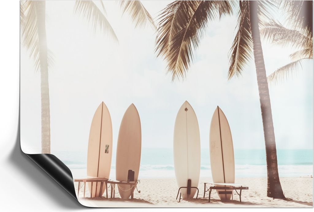 DEQORI Magnetmatte Universal 59x42 cm (A2) 'Surfparadies' Magnetfolie Kalender Planer