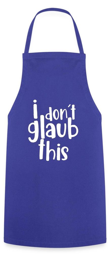 Spreadshirt I Don't Glaub This TV Meme Dschungel Kochschürze, One size, Royalblau