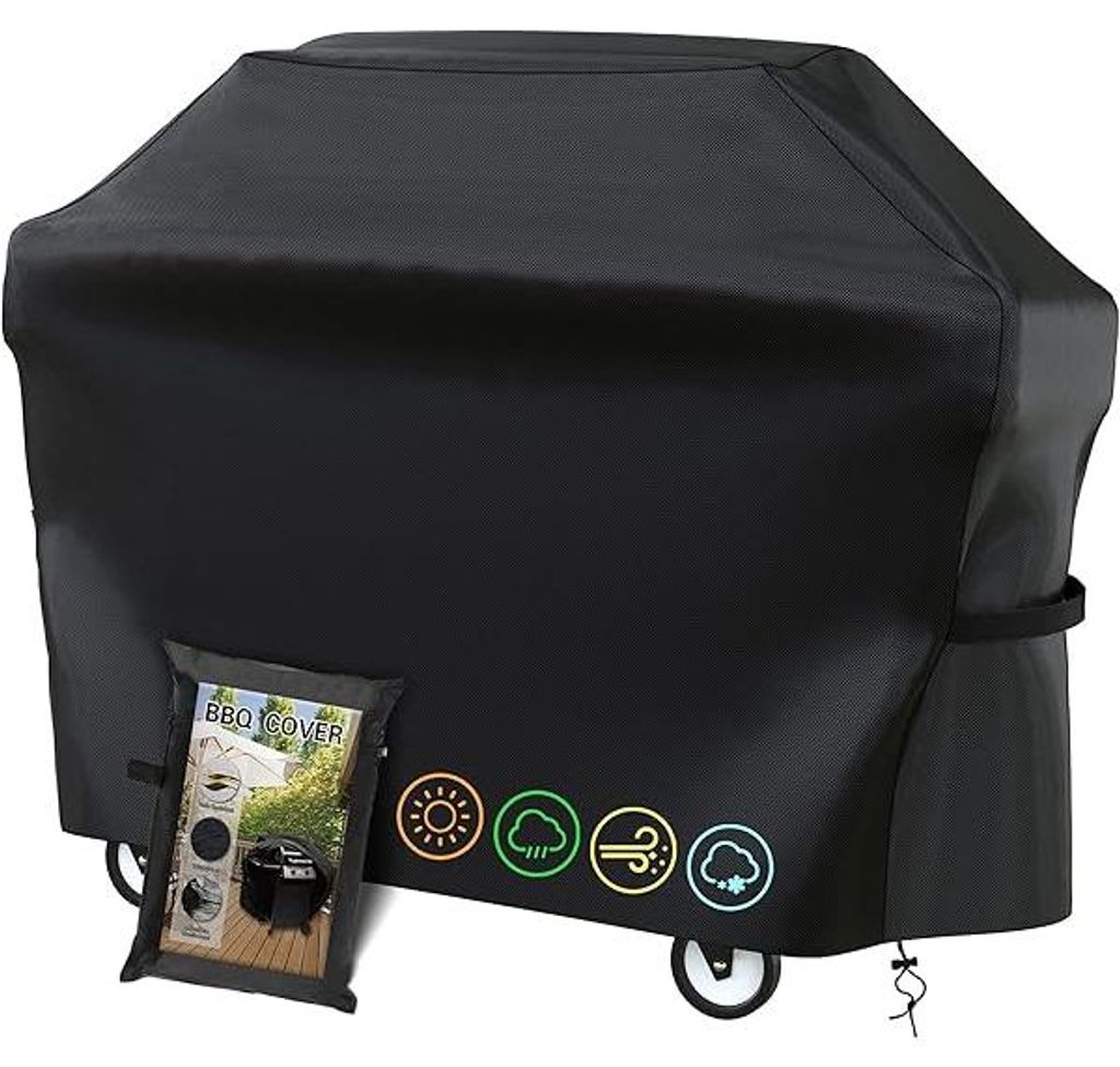 Grillabdeckung 145x61x117cm, Wasserdichte Gasgrill Abdeckhaube, UV-beständig Reißfest Für Weber Und Alle Gängigen Marken