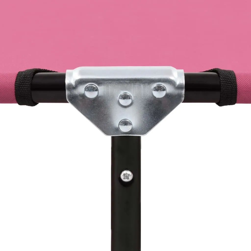 Transat rose pliable structure acier traité - Ultra léger et résistant - 7