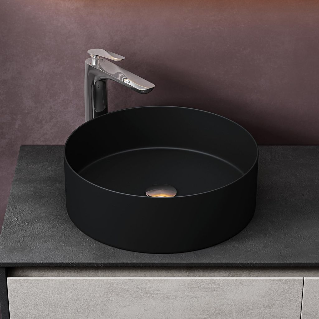 doporro Lavabo da Appoggio 40x40x13cm, Lavandino Bagno Immagine del prodotto 