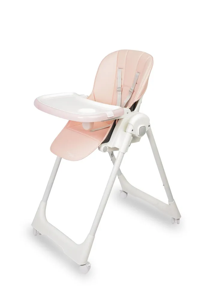 Chaise d'alimentation Megalo Pnk - Chaise haute rose pour repas bébé