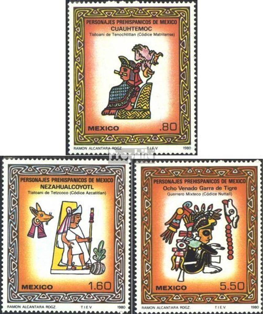 Briefmarken Mexiko 1980 Mi 1714-1716 (kompl.Ausg.) postfrisch Mexikanische Persönlichkeiten