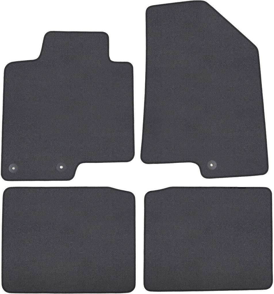 J&J AUTOMOTIVE | Premium Fußmatten Autotepiche Passend Für Hyundai i40 ab 2011 4-tlg, Genaue Passform, rutschfeste Untregrund, mit Befestigungen