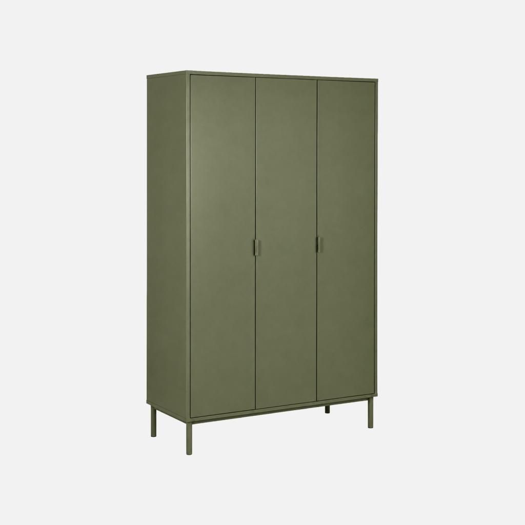 sweeek - Garderobe mit Heveaholz und Metall 5 Regalböden Produktbild 