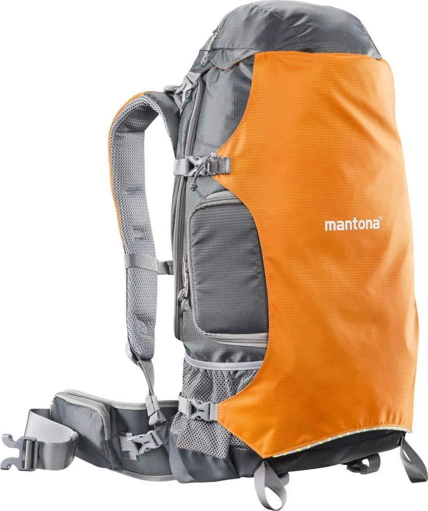 Housse imperméable mantona ElementsPro 40 en nylon résistant Gris Orange