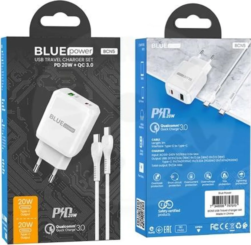 BLUE Power BLN5 - Caricatore universale USB-C 20W