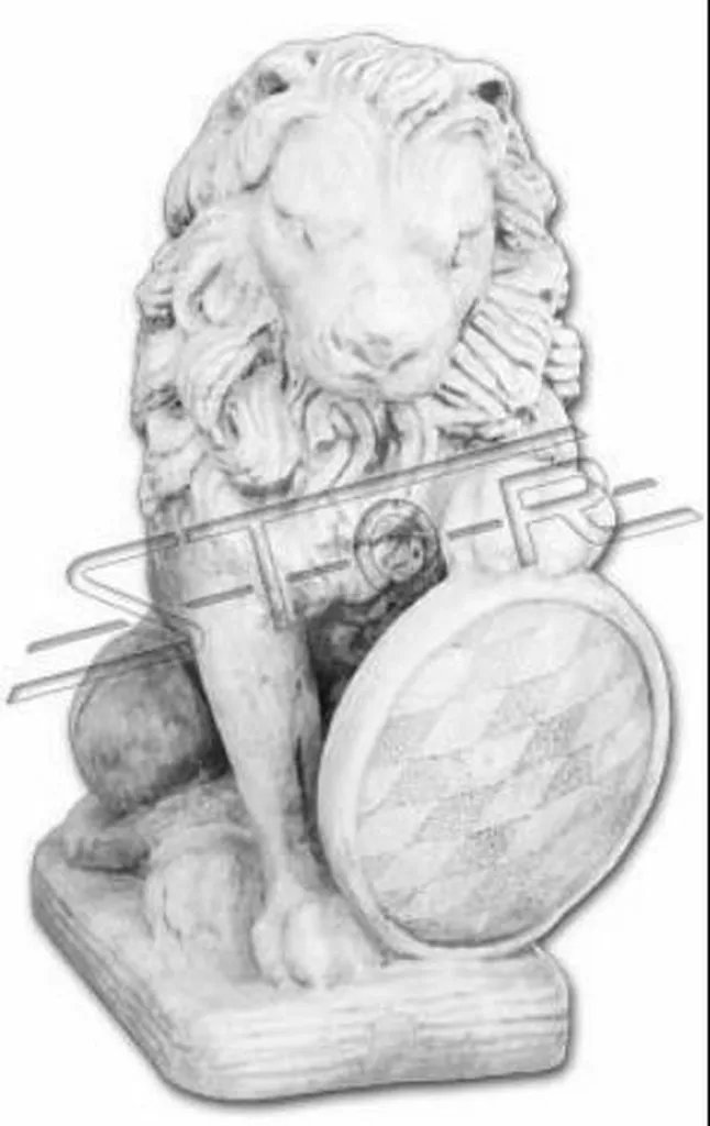 Grande Sculpture Lion de Jardin 68cm - Statue Décorative Extérieur Chic