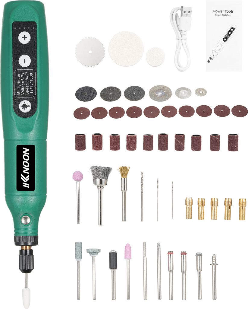 Akku-Rotationswerkzeug, 3,7 V Li-Ion-Leistung, 5 variable Geschwindigkeiten, USB-Aufladung, vielseitig einsetzbar fuer leichte Heimwerkerarbeiten, ...