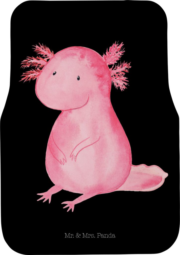 Mr. & Mrs. Panda Fußmatte Auto Axolotl Niedlich - Schwarz - Geschenk, Lebensweisheit, Liebe, Freundin, Weisheit, Auto-Fußmatte, Fürs, Autoteppic...