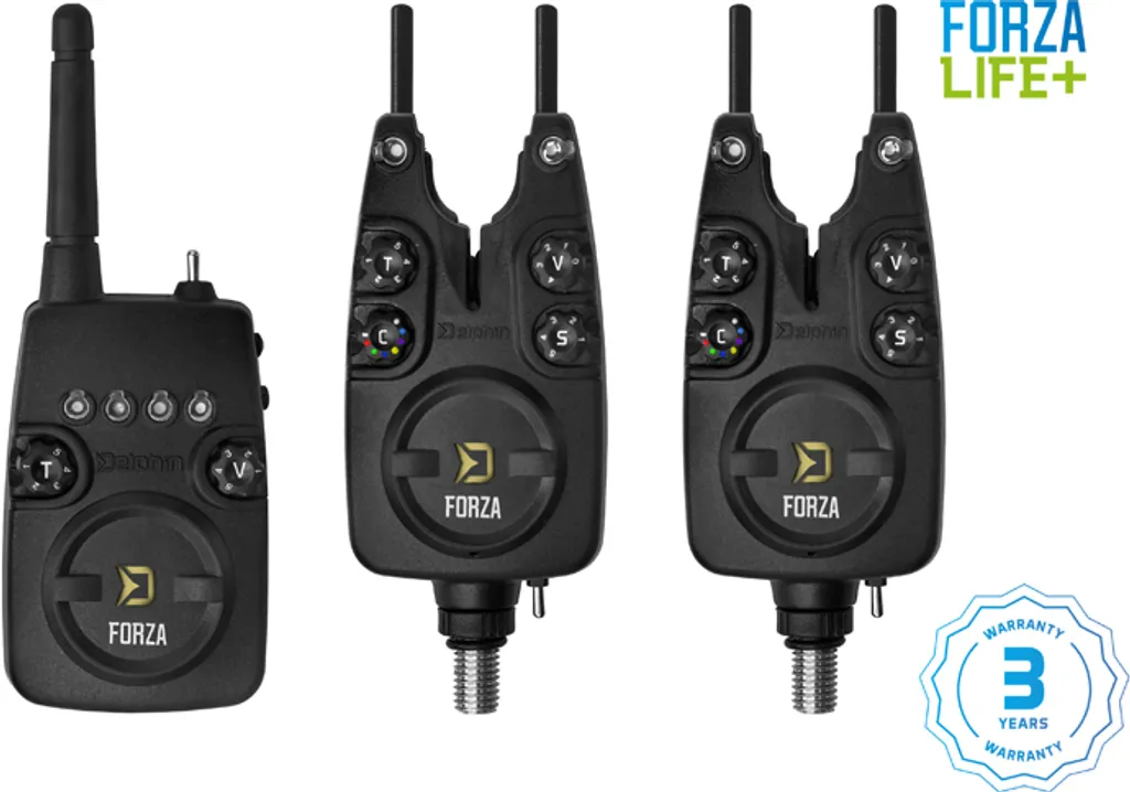 Coffret de détecteurs de touche Delphin FORZA LIFE+ 2+1 carpe et carnassier