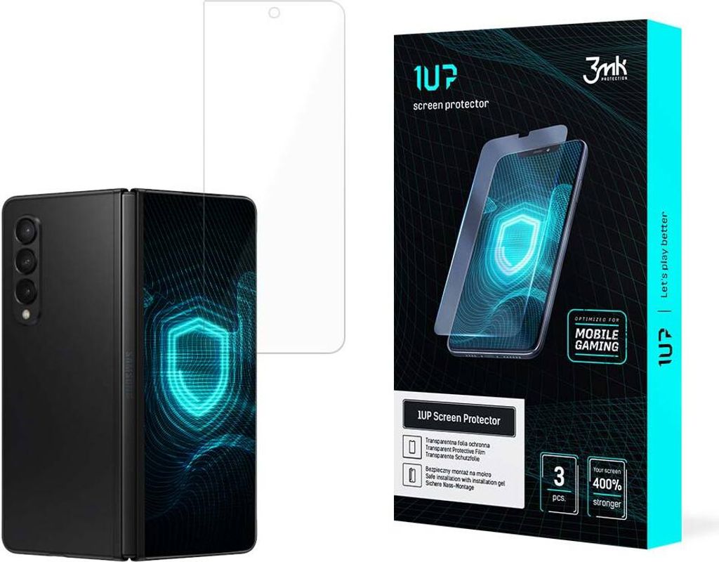 3mk Display Schutzfolie 1UP für Samsung Galaxy Z Fold 5 (Front) transparent Gaming (3 Stück)