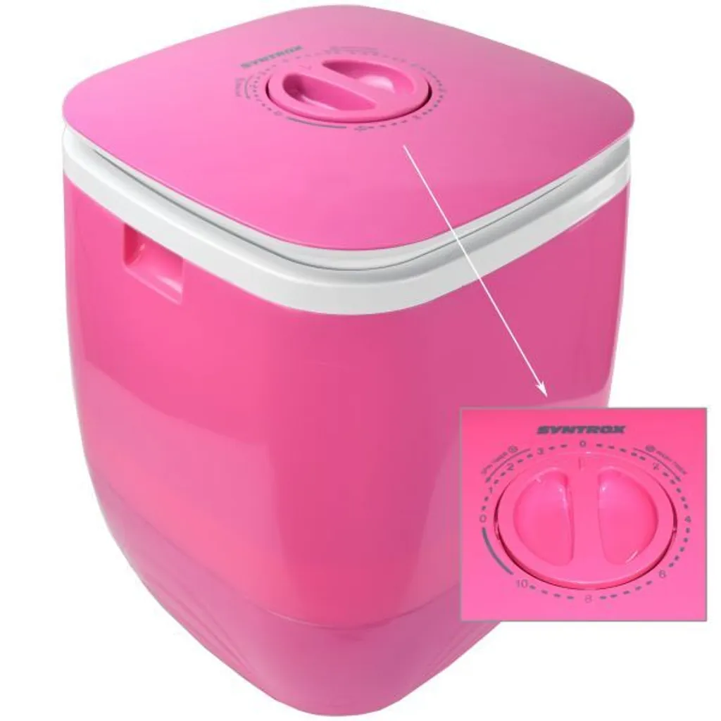 Machine à Laver de Camping Syntrox 2kg Rose Mini Format 150W Essorage - 8
