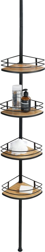 WENKO Teleskop Eck Regal 4 Ablagen Edelstahl Dusche 65-275cm Ablage DOLCEDO
