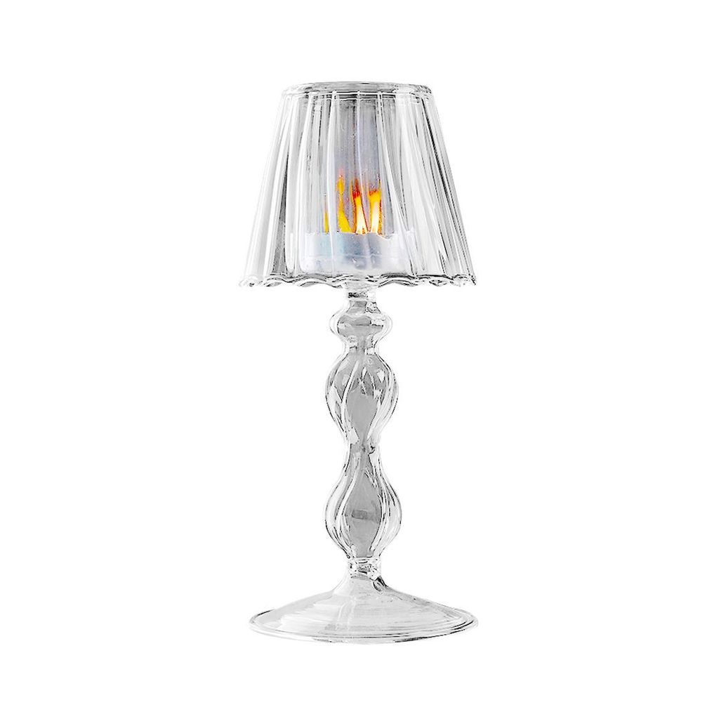 Glas Kerzenständer Tansparent Tischlampe Form Kerzenhalter für Din