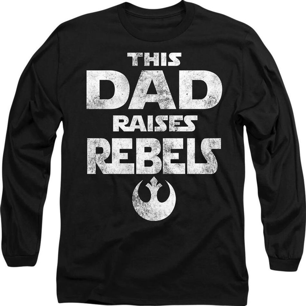 Star Wars - "Dad Raises Rebels" T-Shirt für Herren/Damen Uni - Vatertag TV14693 (M) (Schwarz)