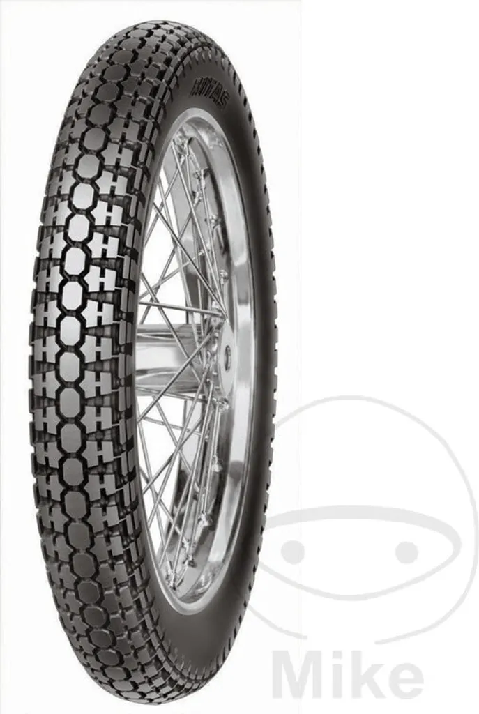 Pneu 3.00 - 19 Mitas H-02 TT 57P Idéal pour Restauration Moto