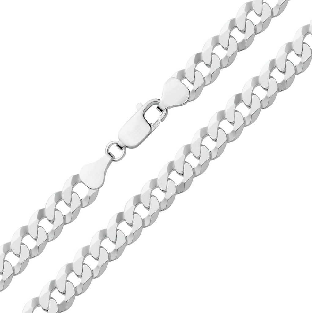 925 Sterling Silber Herren/Damen - Panzer Kette - 56cm*8mm; Produktbild 