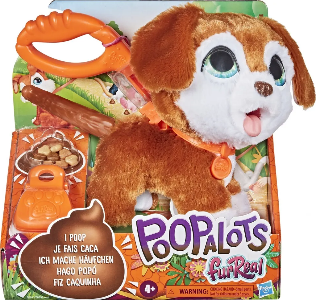 Hasbro FurReal Poopalots Chien en laisse E8945 interactif fait caca