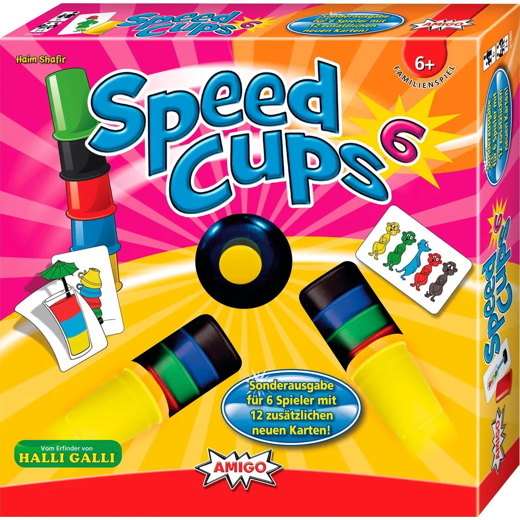 Amigo Speed Cups 6 Jeu de Société de Réflexion et de Rapidité en Famille