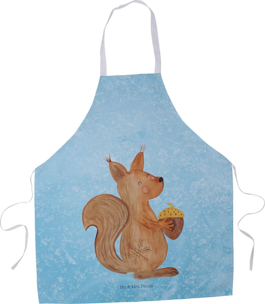 Mr. & Mrs. Panda Schürze Eichhörnchen Weihnachtszeit - Eisblau - Geschenk, Neujahr, Weihnachtsgruß, Weihnachten, Weihnachtsmotiv, Bäckerschürz...