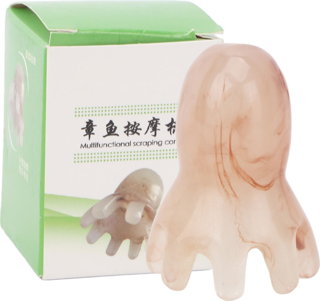 Harz Oktopus Form Massage Kamm Tragbare Kopf Kopfhaut Akupunkturpunkt für Pflege Haar Bürste