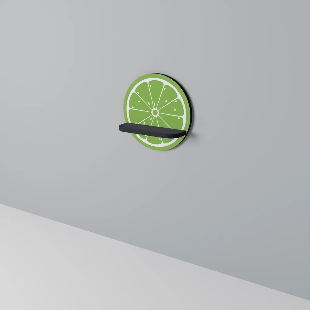 Étagère ronde noire REFRESHING LIME pour optimiser vos petits espaces - 2