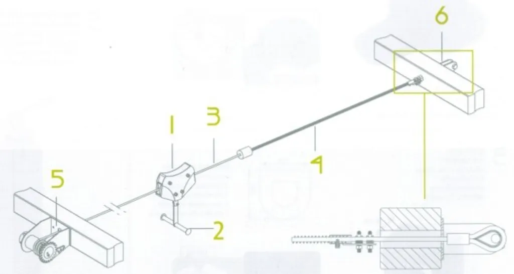 Téléphérique avec câble porteur de 25 m pour tyrolienne de jardin - 3