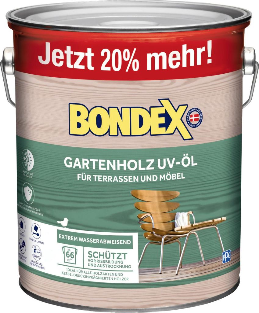 Bondex Gartenholz UV-Öl Universal farblos 3L Hartholzöl Produktbild 
