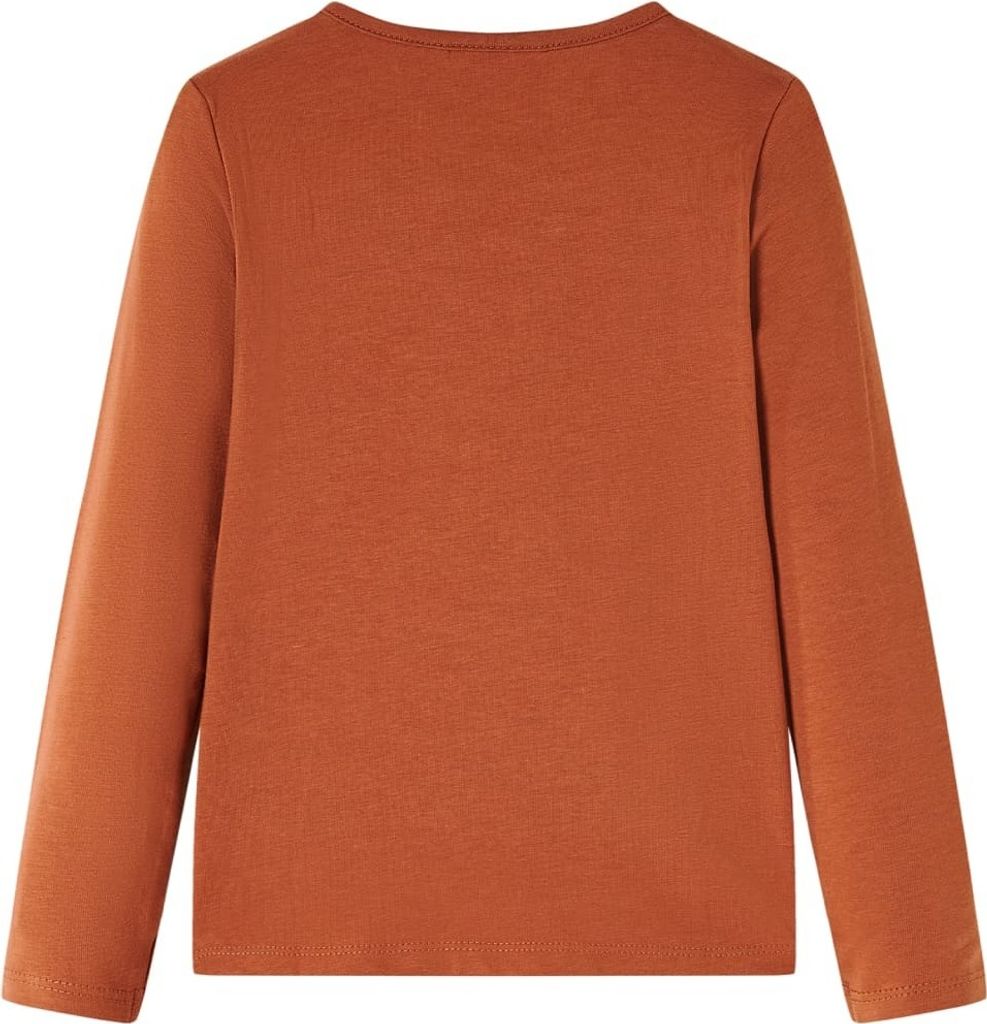 vidaXL Camicia a maniche lunghe per bambini Cognac 116 Immagine del prodotto 
