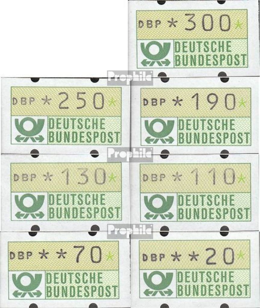 Briefmarken BRD (BR.Deutschland) 1981 Mi ATM1 Satz 2 (kompl.Ausg.) FDC Automatenmarke