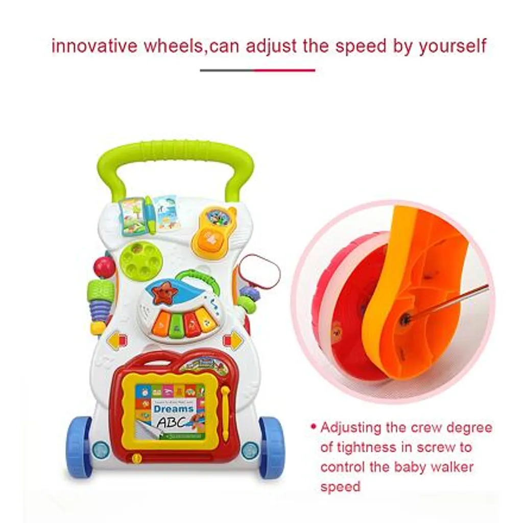Huanger Interactive Walker Baby Walker - Trotteur Éducatif pour Bébé HE0801 - 3