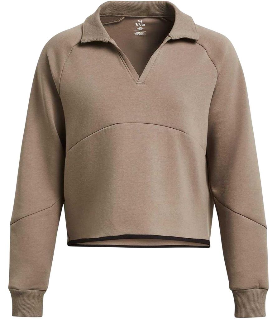Under Armour - Sweatshirt für Damen, Mit Kragen, Kastig GT28163 (36 DE) (Braun)