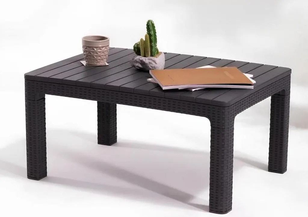 Table basse noire facile à nettoyer - Finition durable et anti-rayure