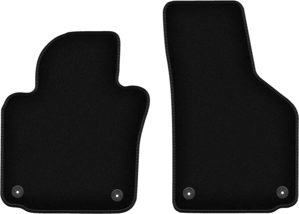 Alpha-Tex Tappetini Auto Per VW EOS (2006-2015) 4 Pezzi – Set In Nero Con Bordo Grigio, Made In Germany