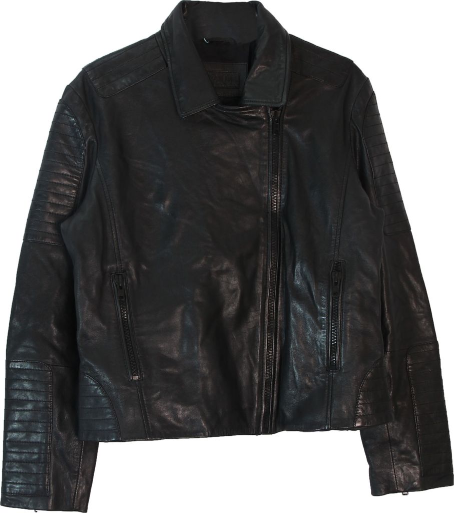 hELium Damen Leder Jacke F1153 kurz schwarz Gr.16 / 42