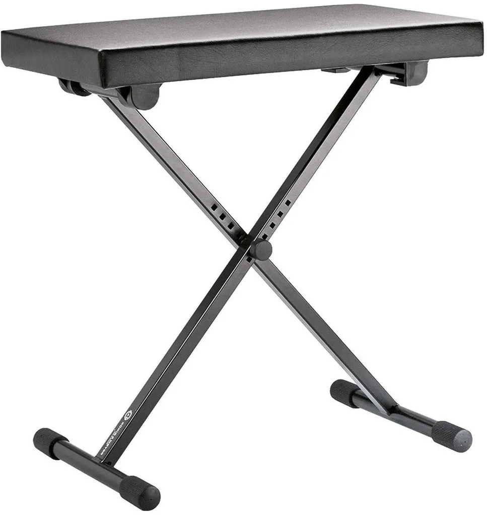 Konig & Meyer 14065 Chaise de piano en métal et cuir noir robuste