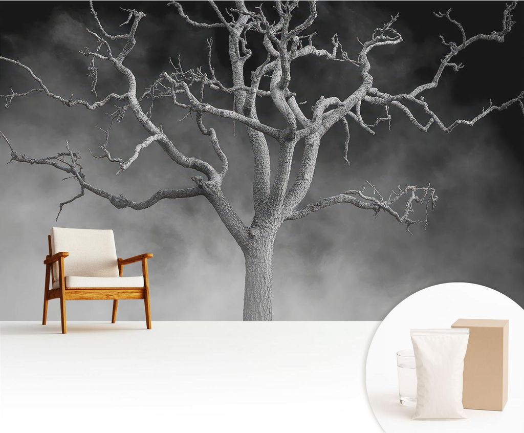 Fototapete - 416x254 cm - Tapete - Wandtapete - Wandbilder - Dekofolie - Tapete Folie - Wand - Dekoration - Wohnzimmer - Nebelbaum