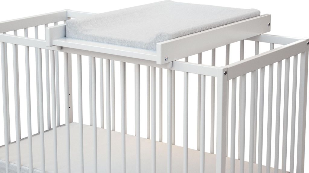 WEBABY - Wickelplan für Babybett MONA Holz Weiß | Produktbild 