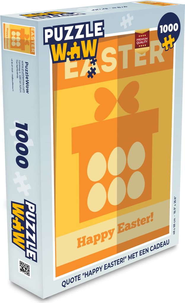 MuchoWow Puzzle 1000 Teile Zitate - Ostern - Frohe Ostern! - Geschenk - Ostern - Spielzeug - Alt und Jung - Spiele - Puzzeln