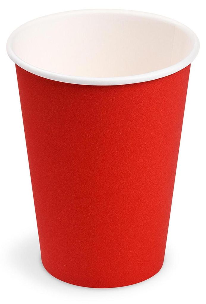 500x Getränkebecher Party/Pappbecher rot 240ml Ø 74mm Produktbild 