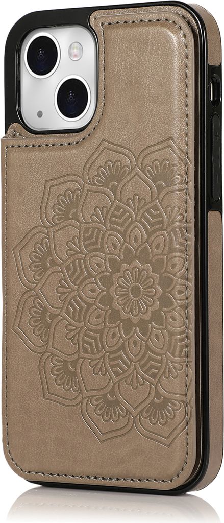 Handy-Schutzhülle mit 3 Kreditkartenfächern, Magnetverschluss, stoßfester Standfunktion, Handy-Cover für iPhone 15/15Plus/15Pro/15 Pro Max