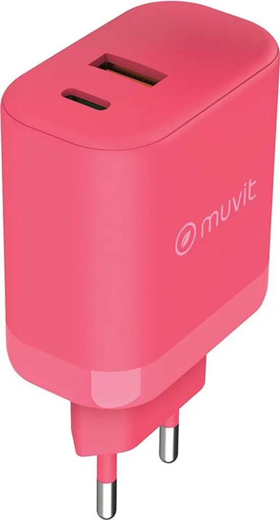 Chargeur de Voyage Rapide pour iPhone et Android USB-C 45W USB-A 36W Rose