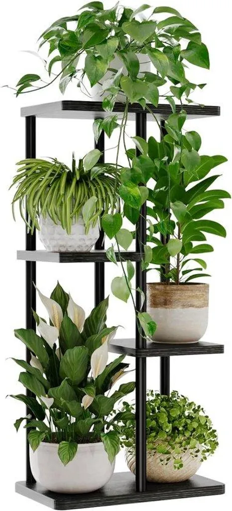 Mini étagère métallique 4 niveaux - Gain de place 5 pots, stable