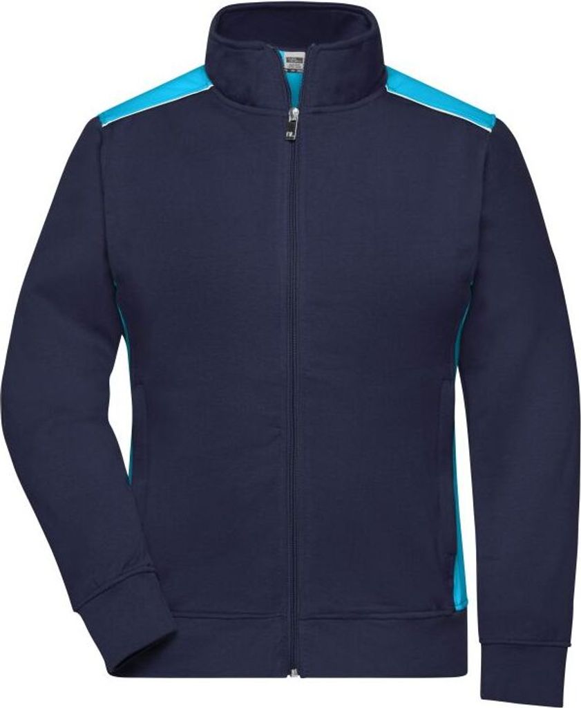 Sweat-Jacke mit Stehkragen und Kontrasteinsätzen Produktbild 
